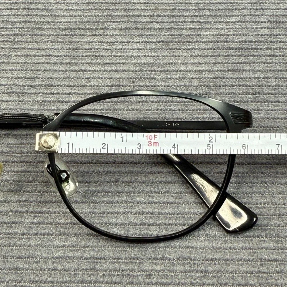 RUEDUFOU‎ Black Metal Round Eyeglasses Frames RDF Logo Y2k